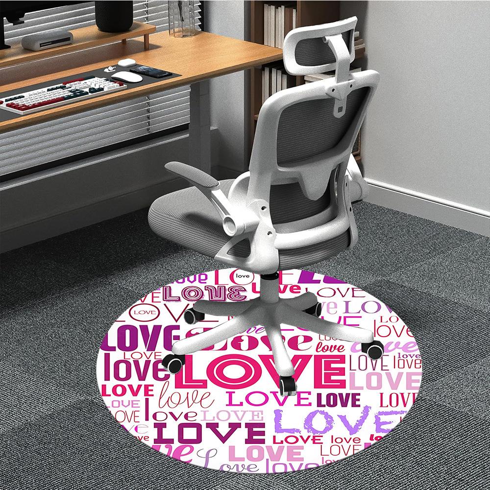 

1pc Love Heart Chair Carpet for Office Non-Slip, Rug for Office, Room, Good Gift for Family or Friends, yy251226167 80cm by 80cm