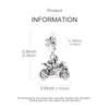 925 Sterling Silver Charms Bead Cool Motorcycle Girl Dangle Fit Original Bracelet DIY Women Jewelry Gift