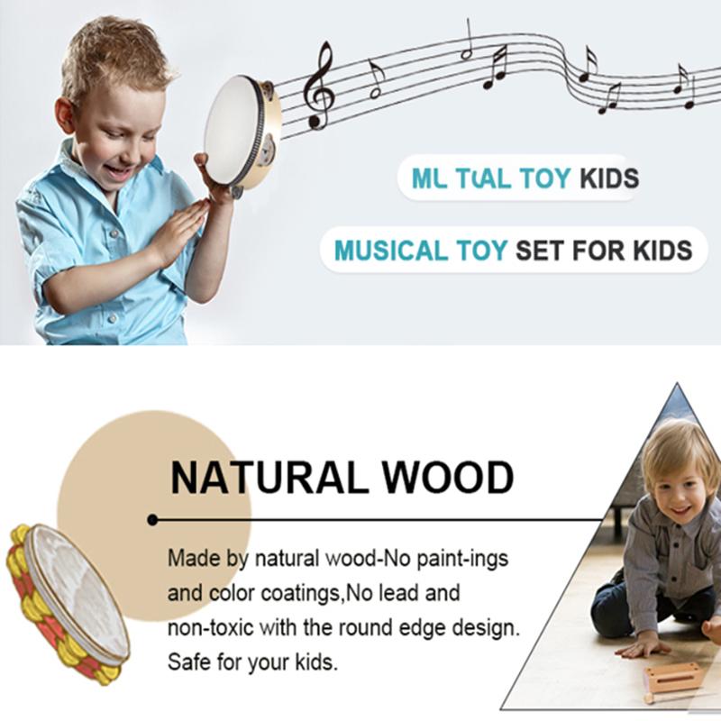 Wooden Music Set Percussion Kids Musical Instruments Unique Play Toddler Musical Instruments for Kids Musical