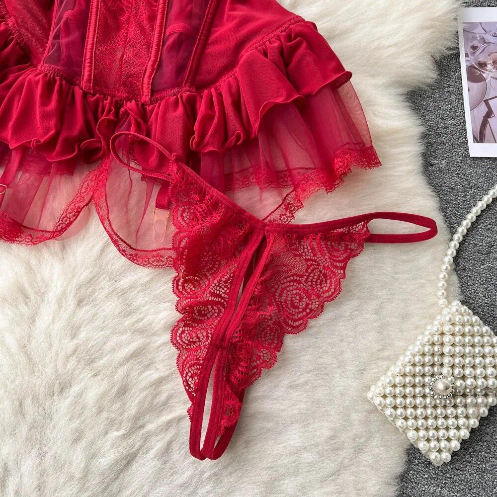 Krajkové Sexy spodní prádlo Kostýmy Ženy Transparentní Camis Podprsenka bez ramínek $ Krátké kostýmky Móda Retro Soupravy krátkých letních podprsenek