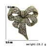 Black Rhinestone Big Bow Brooch, Vintage Personality Brooch, Coat Sweater Decoration Chest Flower For Women