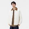 2025 Men's Color-block Winter Lapel Down Jacket - Simple Loose, Warm, Barn Style for Couples