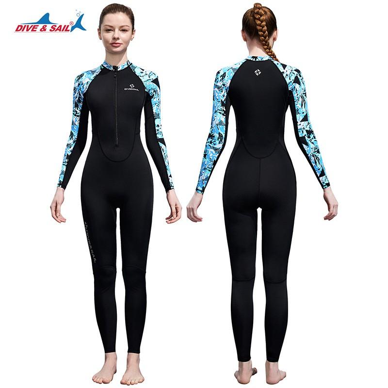 One-piece Diving Suit Women's Long-sleeved Sunscreen Jellyfish Lycra Surfing Snorkeling Quick-drying Swimming Clothes