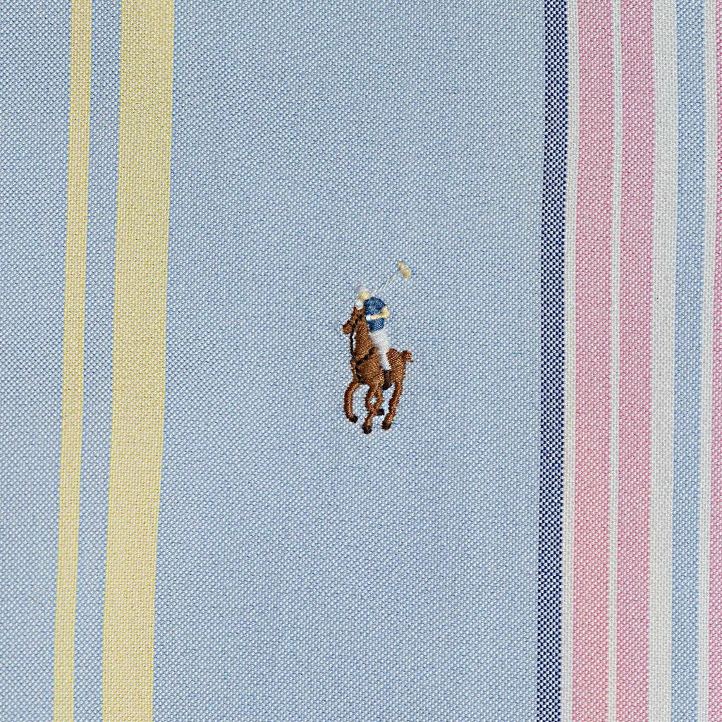 Polo Ralph Lauren Gestreiftes Polo Logo Bestickt Button-Down Kragen Kurzarmhemd Herrenhemden MNPOWOV1N820255-999