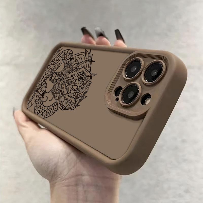 Case For Realme C51 C53 C55 C61 C63 C65 C67 C11 C17 C20 C25Y C12 C25S Full Package Shockproof Silicone Soft Dragon Phone Cover