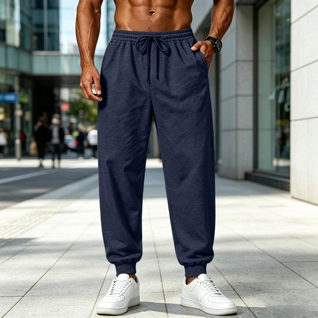 Men's Casual Drawstring Sweatpants for Jogging and Lounging