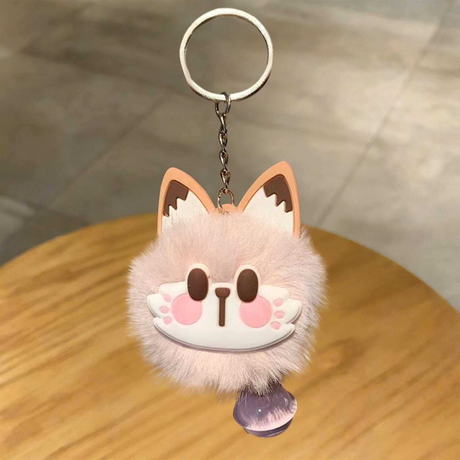 

Cute And Universal-fit Plush Bag Ornament With Jingle Bell For New Year Celebrations One Size рожевий