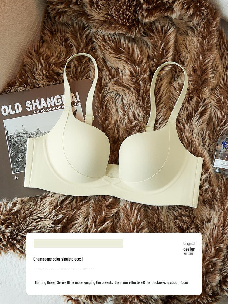 Seamless Lift Goddess Bra: Women's Small Bust, Summer Thin Style, Side Bust Control, Anti-Sagging, Sexy Half Cup.
