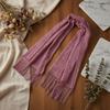 All Match Floral Tassel Scarf Hollow Solid Breathable And Comfortable