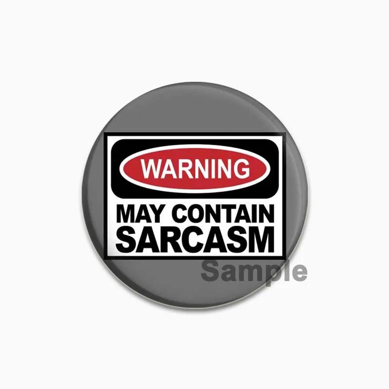 

32/44/58 мм круглые пластиковые украшения ручной работы эмалированные булавки смешные поговорки значки мультфильм броши для рюкзака одежда шляпа воротник 32mm(1.26in)