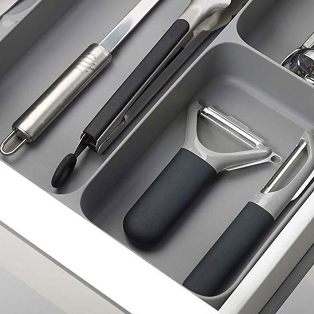 Besteckschubladen-Organizer 3 in 1 Umweltfreundlicher Kunststoff Multifunktions-Besteckorganisator für Messer