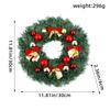 Festive Decoration 30cm Christmas Wreath Frosted Branches Red Berries Artificial Garland Plastic Door Ornaments Front Door
