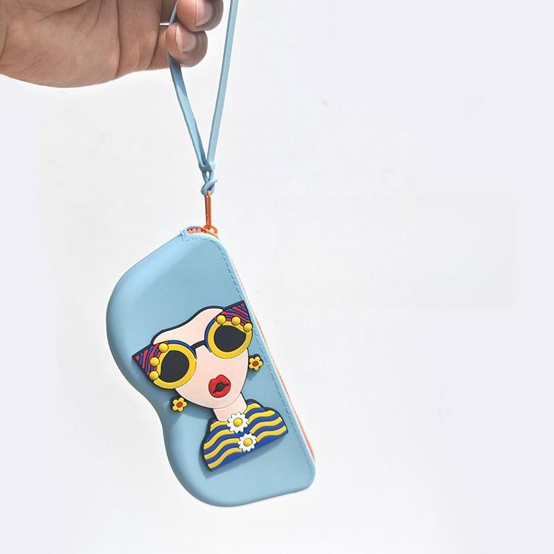 Modische Tragbare Multifunktionale Brillen Tasche Wasserdicht Staubdicht Münzbeutel Silikon Kleine Gegenstände Taschen Brillenetui für Reisen