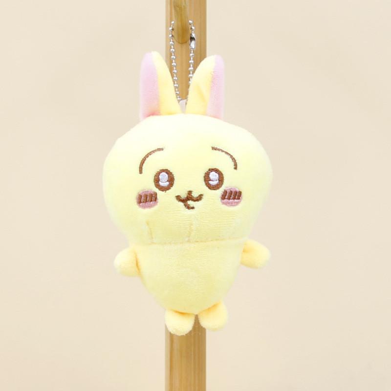 Adorable Plush Bear Keychain Cute Bag Charm With Soft Short Plush Yellow