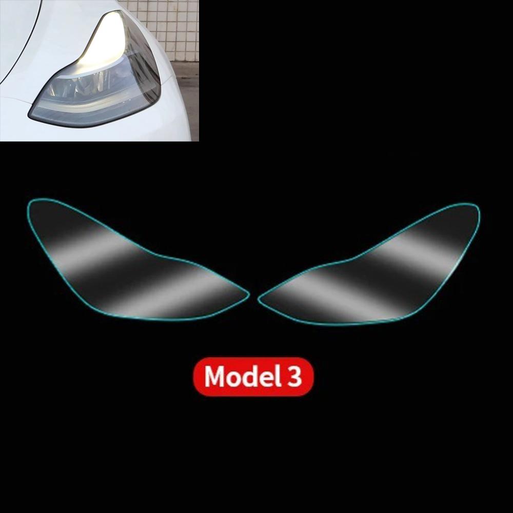 TPU Car Headlight Taillight Foglight Protective Film For Tesla Model Y 3 HD Anti-Scratch Lens Cover Durable Anti-Fingerprint