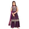 Aarika Mädchen Ethnisches Wear Pailletten Zari Stickerei Georgette Kurti Sharara Set ( Jahre)