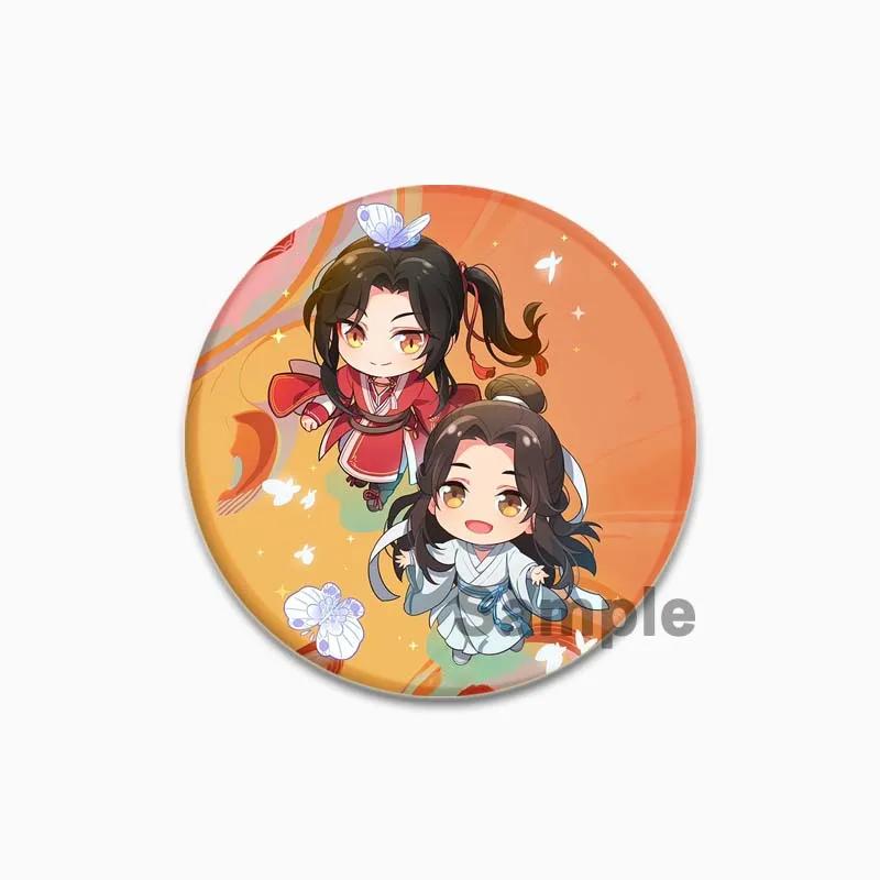 32/44/58mm Heaven Official's Blessing Anstecker Huacheng Xie Lian Anime Broschen Handgemachte Niedliche Emaille-Pins für Kragen Kleidung Schmuck 44/58mm