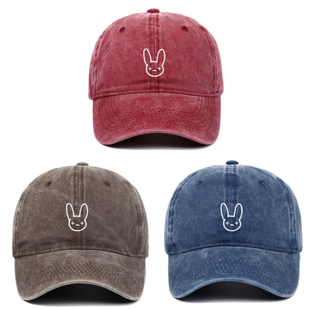 Bad Rabbit Embroidered Cotton Twill Baseball Cap With Adjustable Fit For Daily Use