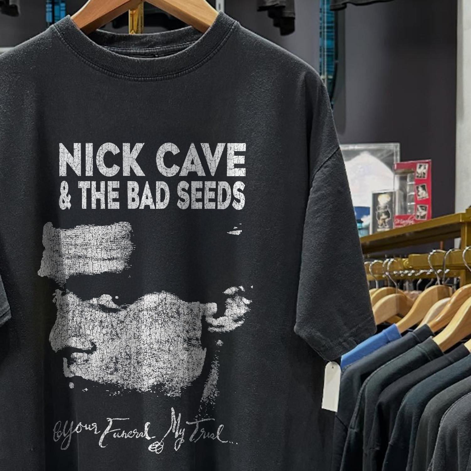 1986 Nick Cave & The Bad Seeds ‘your Funeral, My Trial’ Promo T-Shirt Black XXL S