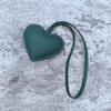 PU Leather Heart Keychain Car Keyring Bag Pendant Multi-color PU Leather Hanger  Car Accessory