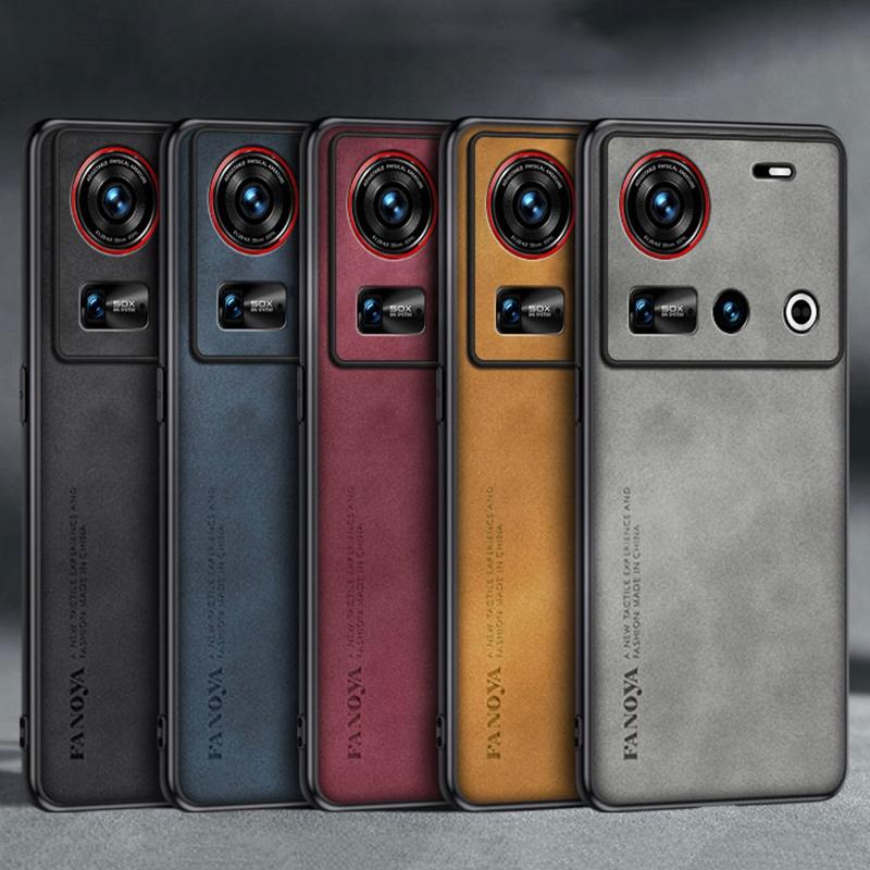 Para Capa Nubia Z70 Ultra Capa de Celular de Couro PU de Luxo Para ZTE Nubia Z70 Ultra 5G Capa Traseira Silicone À Prova de Choque Proteção Total