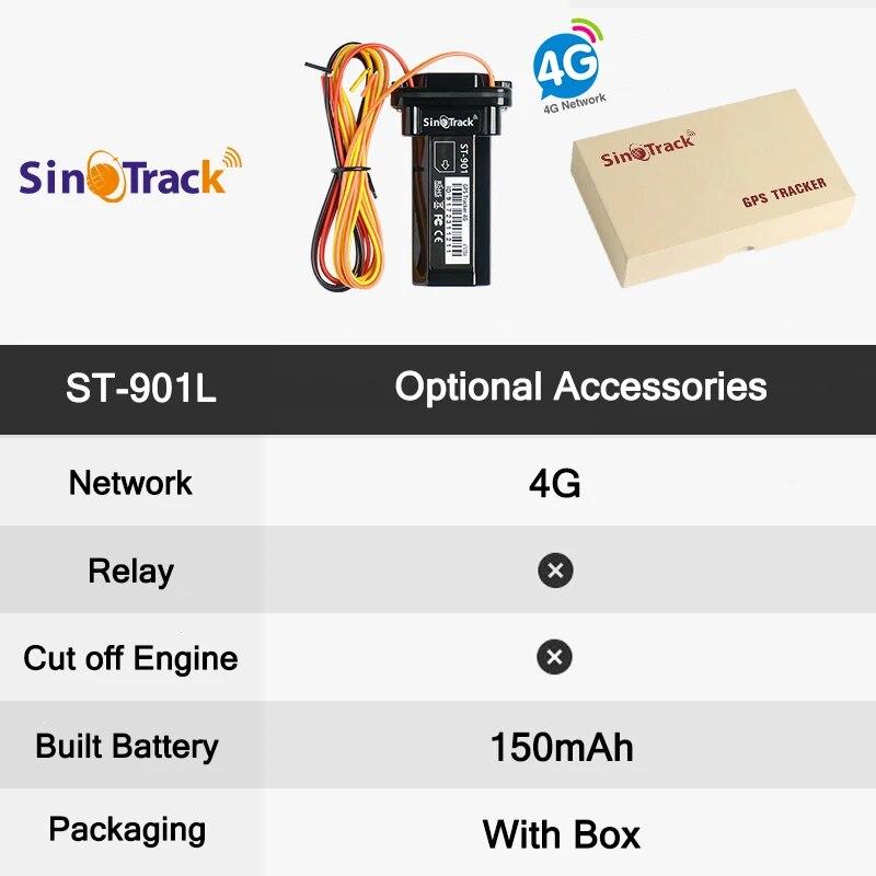 SinoTrack En İyi GPS Takip Cihazı ST-901 Araç Takip Cihazı Su Geçirmez Motosiklet Araba GPS GSM SMS Konum Belirleyici Gerçek Zamanlı Takip ile