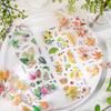 1pack/6pcs Green Plant & Leaf Theme Flat Stickers, DIY Handmade Album Scrapbooking Decorative Paper Supplies