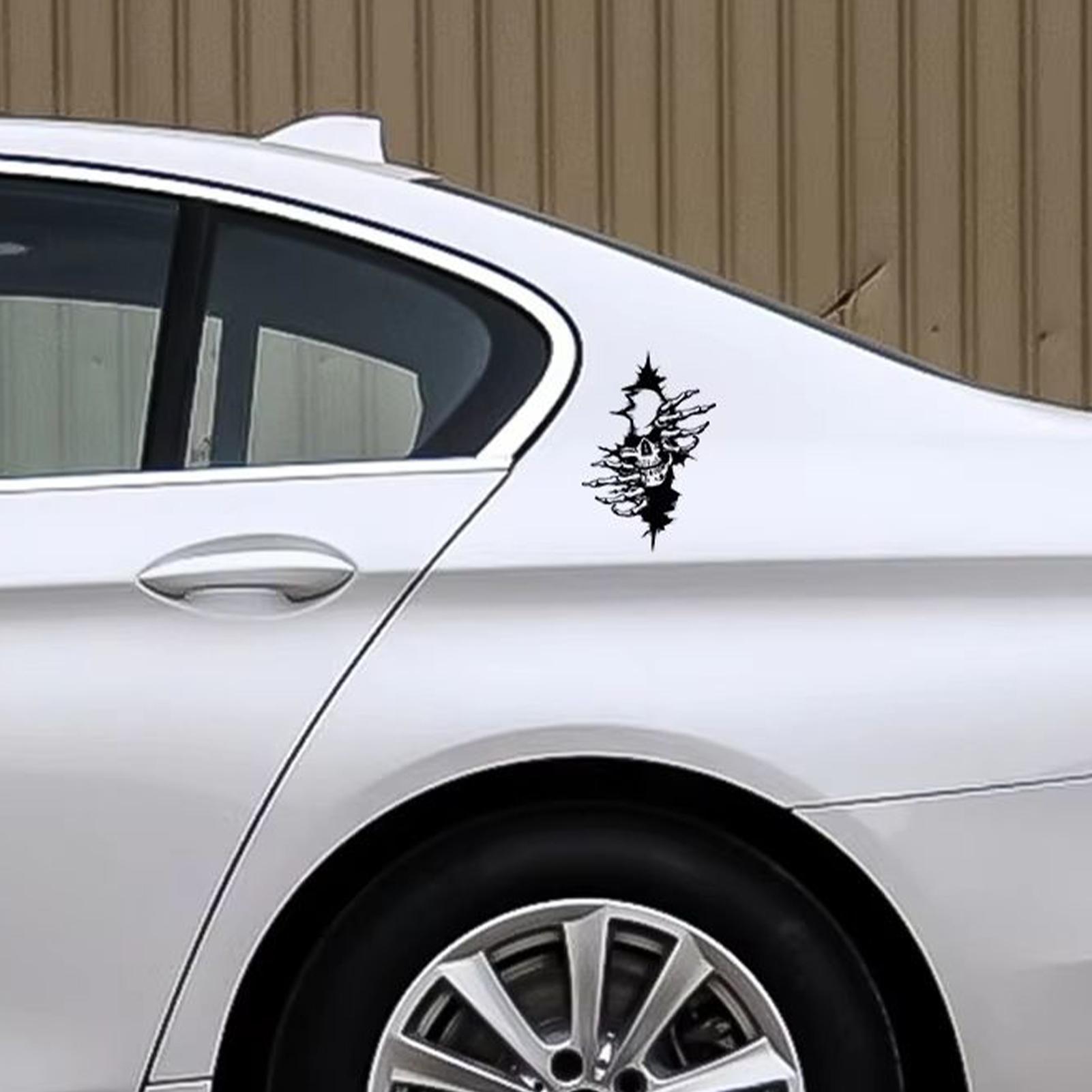 Наклейка на машину Череп Ужасы Декали Хэллоуин Декор Наклейки на кузов Автомобиль Грузовик Внедорожник Мотоцикл Транспортные средства Окно Внешняя часть Капот Кузов CHINA