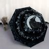 Elegant Raven Umbrella   Cute Umbrella with Cute Design, Portable 3 Fold Compact Umbrella for Men & Women,S322