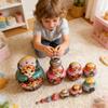 Matryoshka Russian Nesting Doll Traditional Art Russian Nesting Dolls Set of 10 Layers Wooden Toy for Children