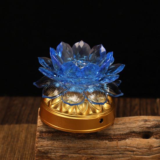 Colorful Lotus Lamp Vibrant Color Battery-Operated Creative Shape Flicker Free Realistic Looking Compact