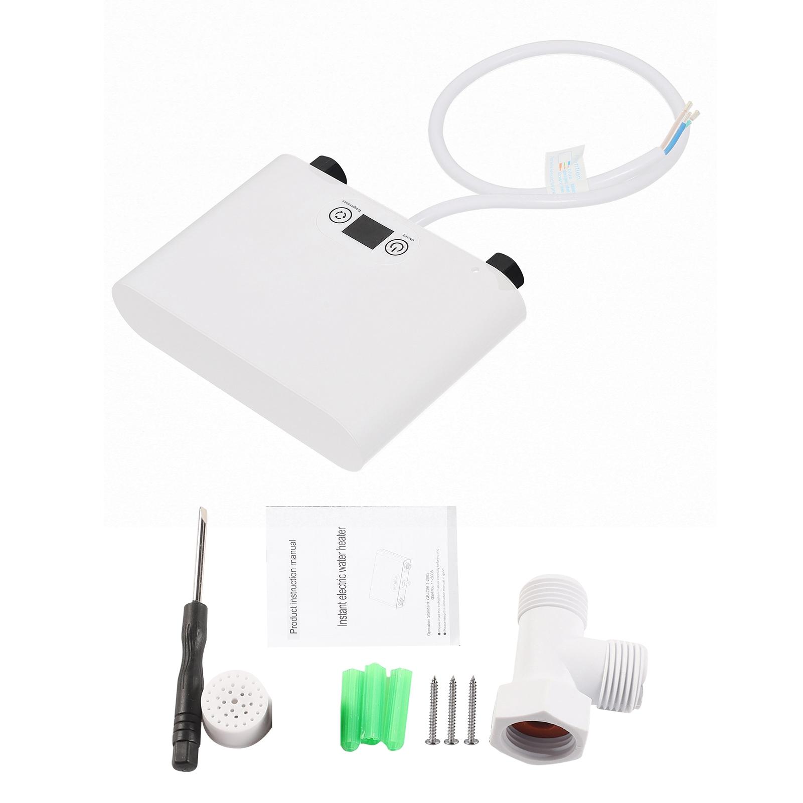 Мгновенный водонагреватель Преобразование частоты Термостат Безбаковый нагреватель Разъем G1 2 220 В белый