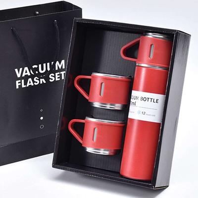 1 Set- 304 Acier Inoxydable Double Paroi Tasse à Vide Set De Vin Bière Café 500ml Mug Isotherme De Voyage Affaires Bouteille d'Eau