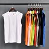 Men's Solid Color Vest Casual Sports Men Pure Cotton Round Neck Sleeveless T Shirt Vest Man Tank Tops Tees