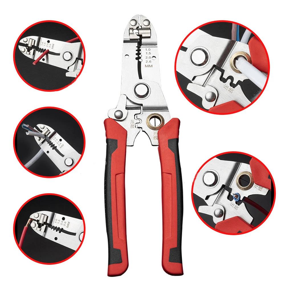 Multi-Function Wire Stripper Pliers Stainless Steel Cable Stripping Crimping Pliers Electrician Tool
