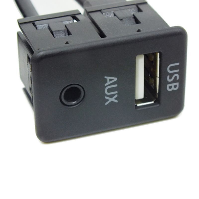 2025 New 1.5M Car Dash Flush Mount USB Port Panel 3.5mm AUX USB Extension Cable Adapter