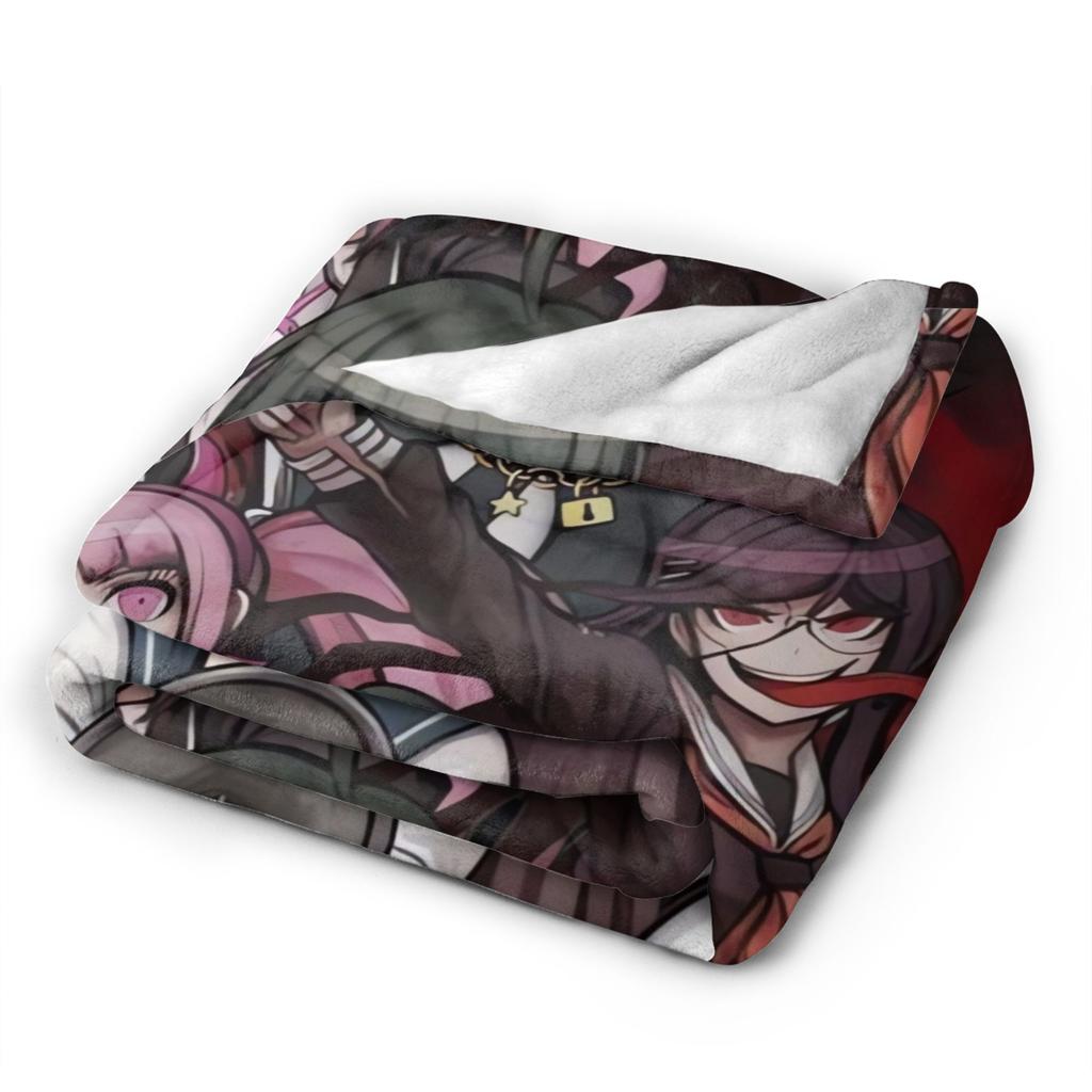 Anime Danganronpa Kawaii Blanket  Soft Novelty Plush Throw Blanket For Child Couch Chair Sofa Bed Flannel Bedspread Bed Cover