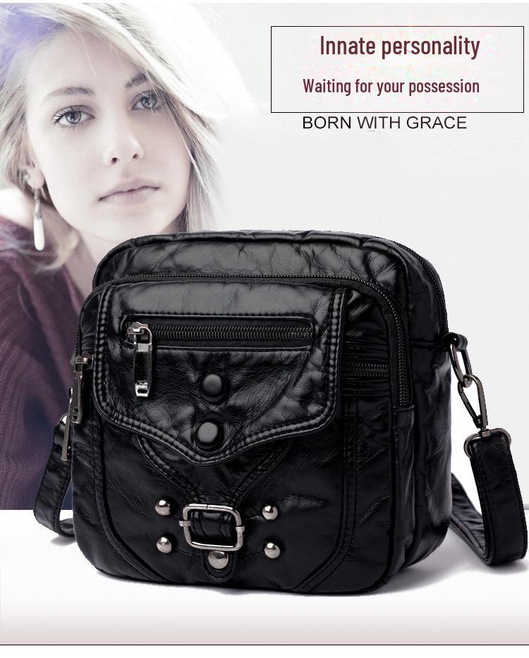 Summer 2024 Women's Soft Leather Mini Shoulder Bag - Casual Crossbody for Mobile Phone