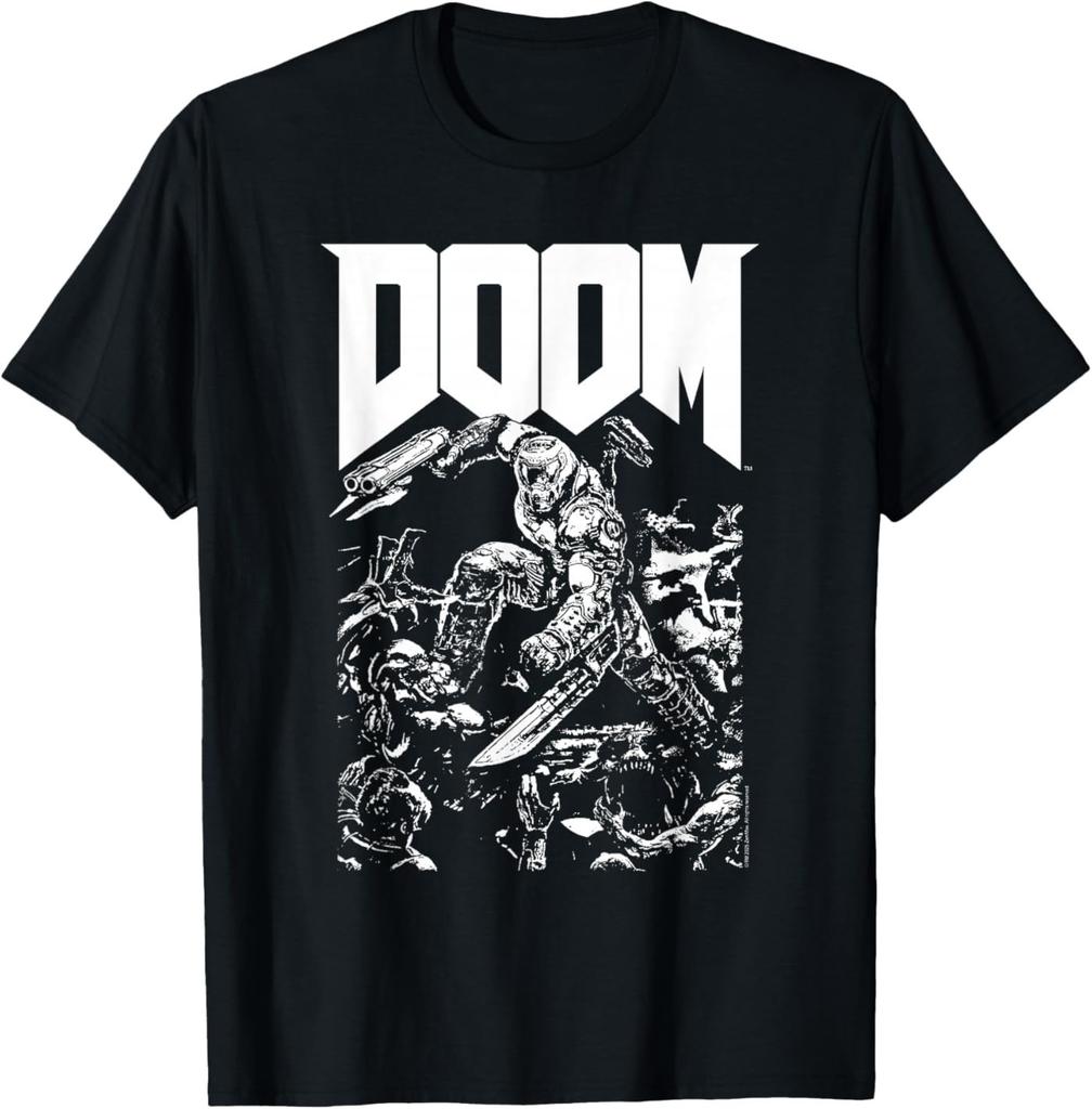 Doom Baron Pixelovaná Postava s Logem Tričko pro Videohry
