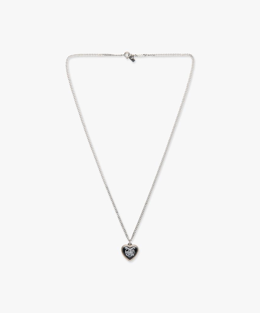 Lmc Heart Typo Pendant Necklace Black