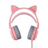 SY-G25 Casque Filaire Sensible Réduction de Bruit Oreilles de Chat Détachables 3.5mm USB Omnidirectionnel Casque Gaming pour Ordinateur Portable