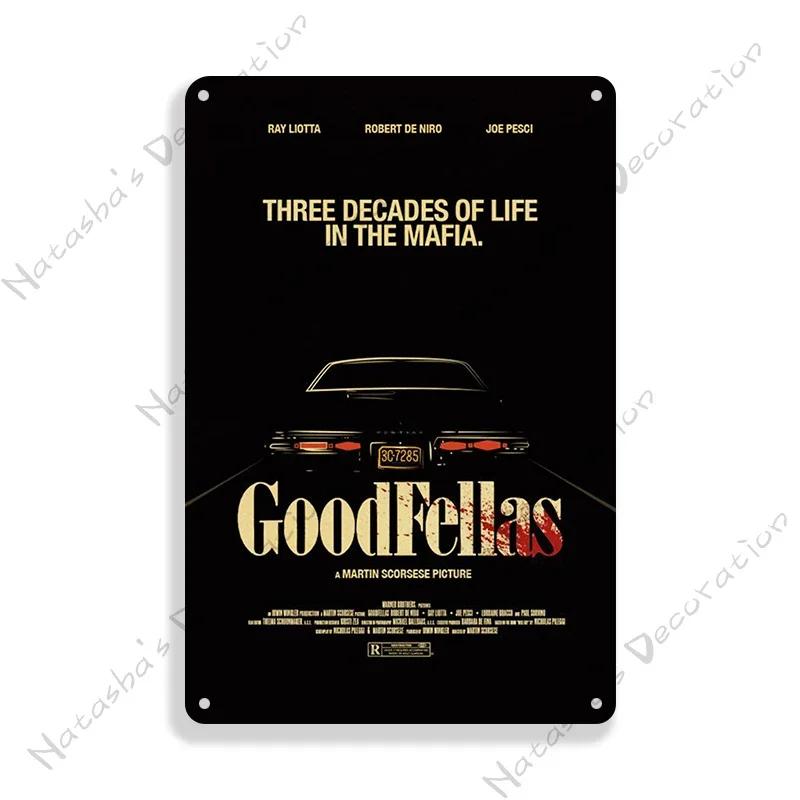 1990 American Movie Goodfellas Metal Tin Sign Vintage Metal Poster Home Bar Metal Signs Garage Metal Plate Retro Wall Decor