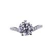 3 Carat D Color Moissanite Ring in AU750 White Gold with Side Stones - Includes Authenticity Certificate