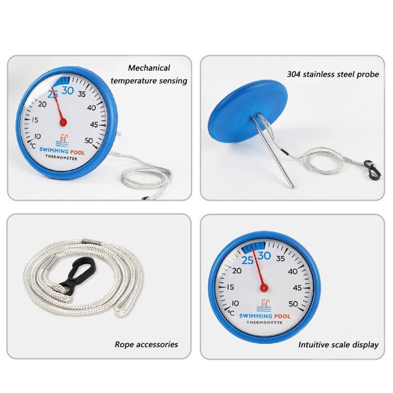Large Round Floating Thermometers For Swimming Pool And Spa With Clear Display Water Temperature Tester