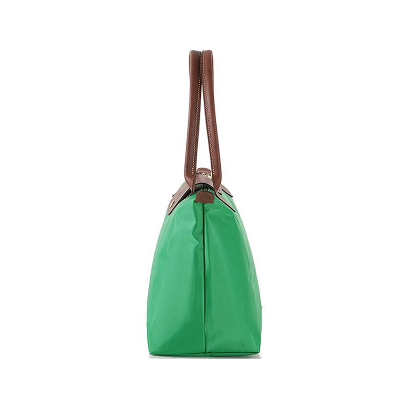 Longchamp Le Pliage Solid Logo Recycled Polyamide Canvas Dumpling Bag Tote Shoulder Bag Medium Women Bags Green 2605089P88