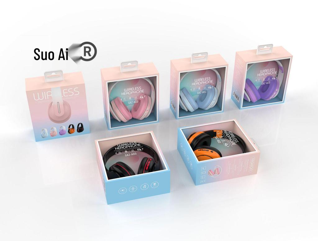 Gradient Color Wireless Stereo Gaming Headset
