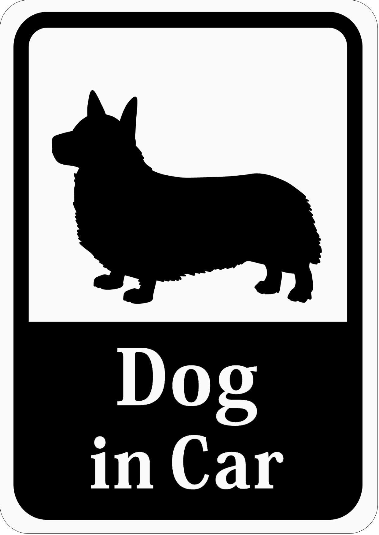 Dog in Car  Corgi  Car Sticker (Magnet) s37 one size белый