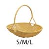 Wicker Style Woven Basket PP Material Organizer Bin for Pantry Closet Picnic Fruit Vegetable Picking Handle