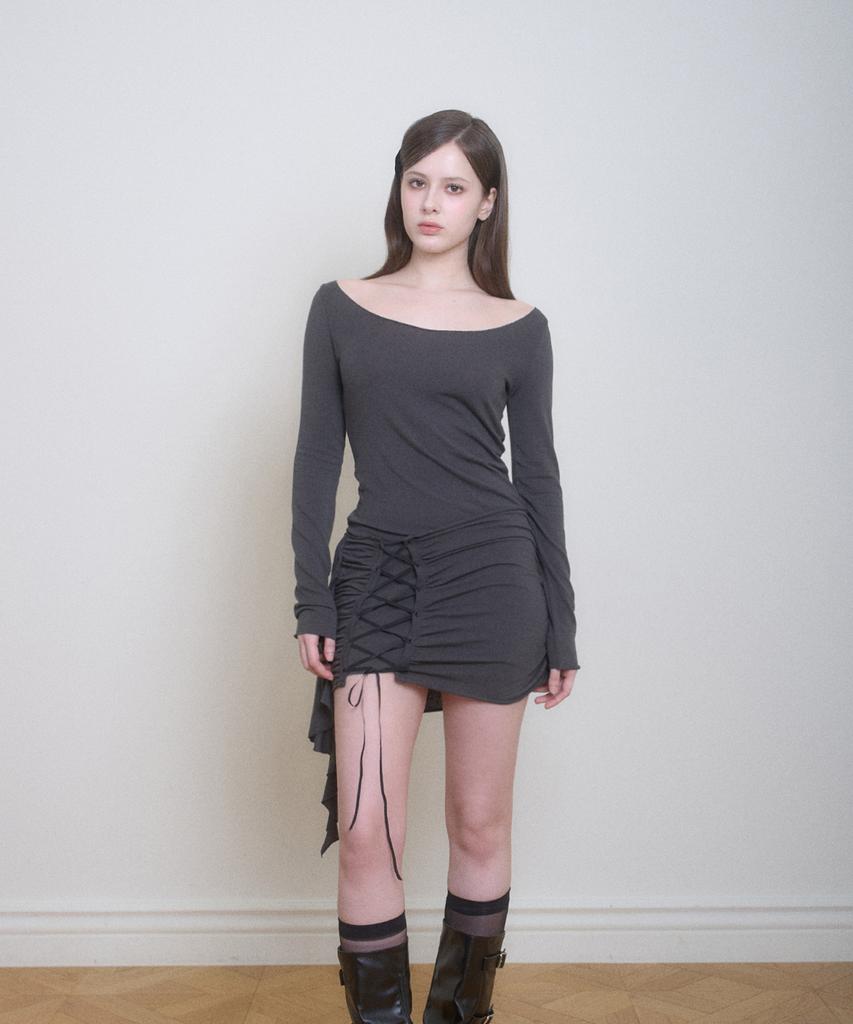 Beliar Vera Corset Dress Dark Gray
