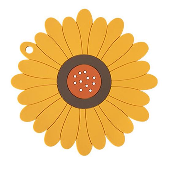 Sunflower Heat Insulation Mat PVC Kitchen Dining Mat for Table